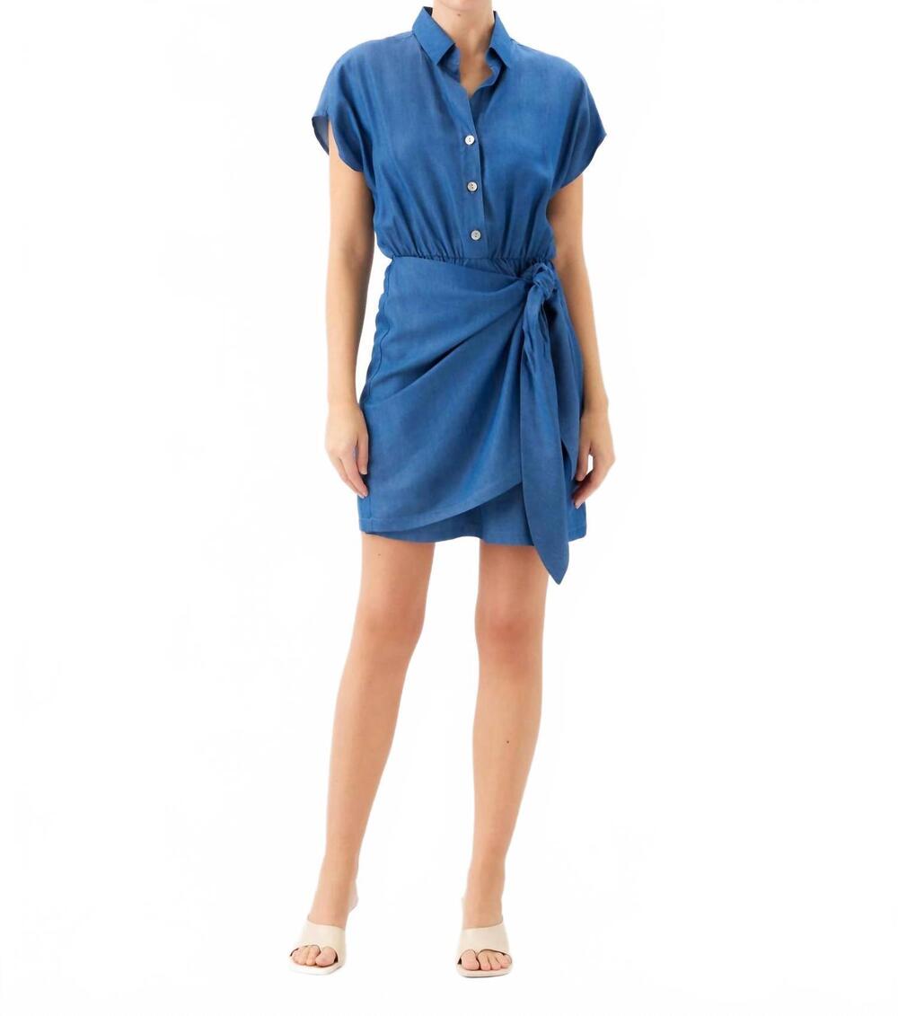 NEW FIFTEEN TWENTY women's ryan side tie dress in chambray